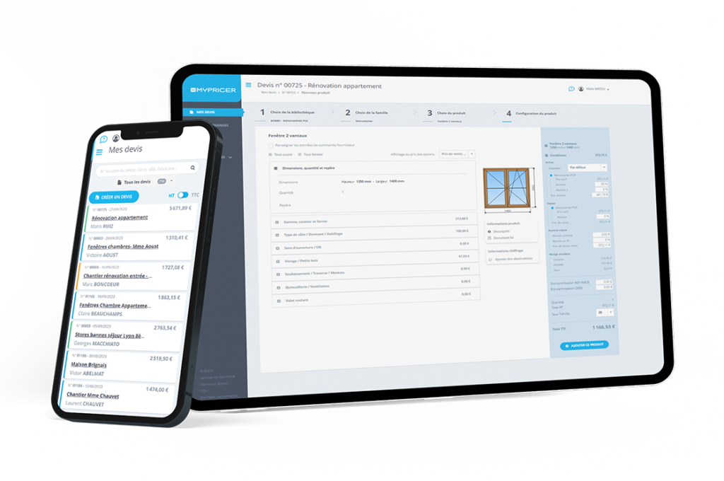 MyPricer fait gagner du temps aux commerciaux des fabricants menuiseries, stores, fermetures